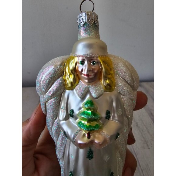 Patricia breen noel Angel cherub tree ornament glitter Xmas tree - Picture 2 of 9